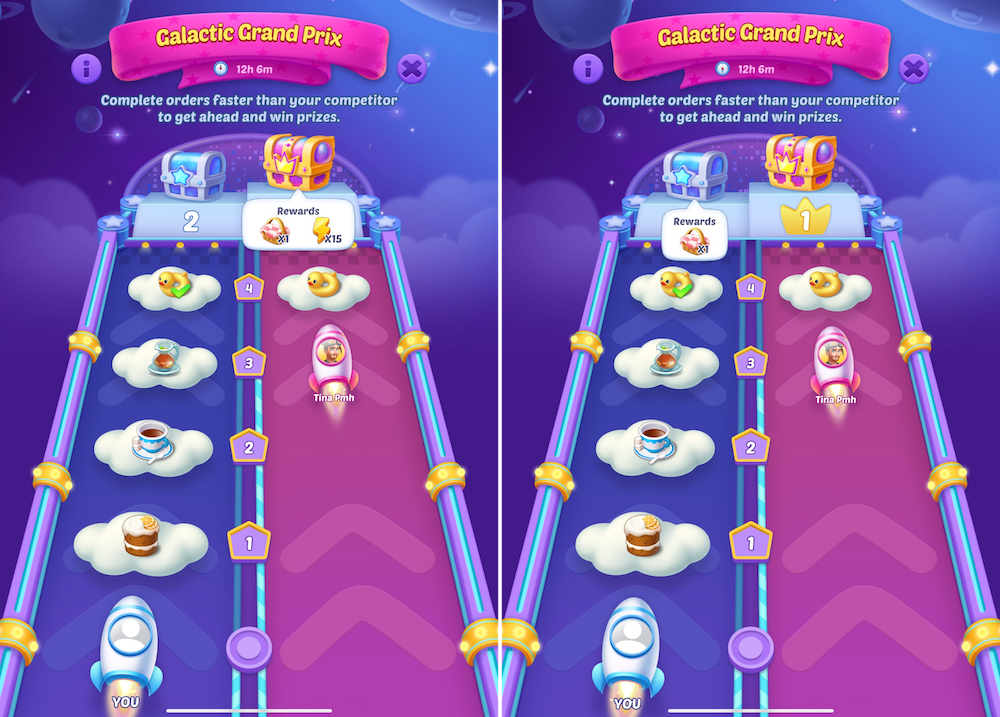 In the Galactic Grand Prix, two players faced off against each other in a competitive race for the main prize. 