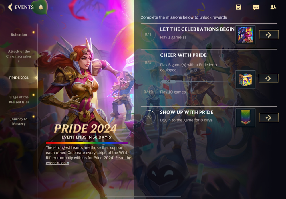 Pride in League of Legends: Wild Rift