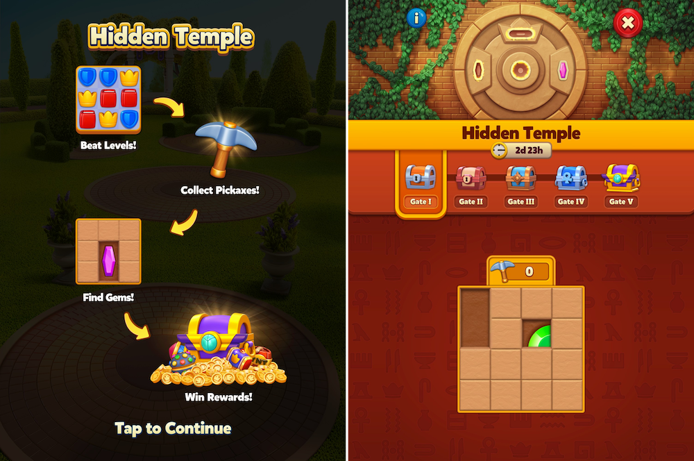 Royal Match’s Hidden Temple minigame