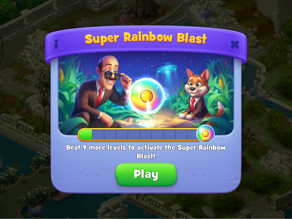 Gardenscapes’ Super Rainbow Blast
